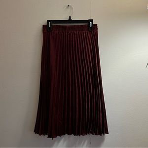 Burgundy Midi Skirt